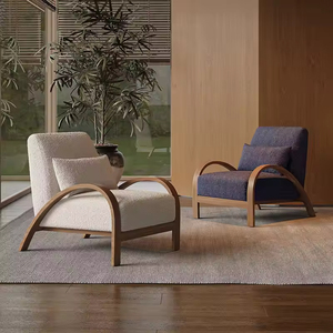 Ghế sofa đơn kiểu hiện đại cổ điển, thiết kế tối giản Bắc Âu cao cấp, sang trọng nhẹ nhàng, phù hợp với căn hộ nhỏ, phòng khách, khách sạn - Product Image 2