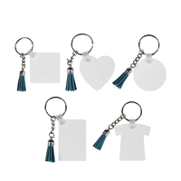 Porte-clés personnalisé en acrylique multi-formes avec pompon, cœur, carré, cercle, porte-clés T-shirt, 1 MOQ, échantillonnage rapide, Hanxin Crafts