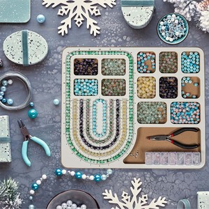 Clay <strong>Beads</strong> <strong>Bracelet</strong> Making Kits <strong>Large</strong> <strong>Bracelet</strong> Making Machine <strong>Bead</strong> Sorting Tray Jewelry Making Layout Board - Product Image 6