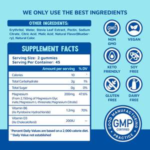 Suplemento de gomitas de magnesio natural de etiquetas privadas ODM/OEM para soporte de Salud Ósea y muscular - Product Image 4