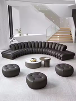 Meubles de salon modernes au design italien simple, canapé modulaire confortable et relaxant en forme de serpent