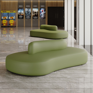 Sofá curvo <span class=keywords><strong>de</strong></span> doble cara <span class=keywords><strong>de</strong></span> estilo italiano, dos asientos, <span class=keywords><strong>respaldo</strong></span> doble, modelo creativo para tienda <span class=keywords><strong>de</strong></span> ropa <span class=keywords><strong>de</strong></span> mujer, sala <span class=keywords><strong>de</strong></span> estar - Product Image 2