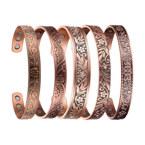 2025 Pure Copper Magnetic <b>Bracelet</b> Arthritis Pain Relief Adjustable Cuff Bangle for Women Health Energy <b>Healing</b> Fashion Jewelry - Product Image 1