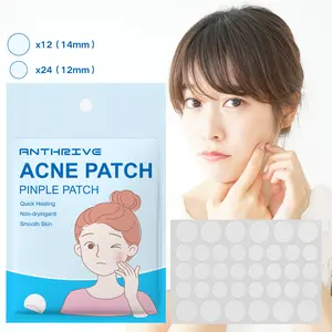 Anthrive 36 Uds hidrocoloide claro Etiqueta Privada parche para el acné vendaje cubierta curativa parche tratamiento de manchas parche para espinillas