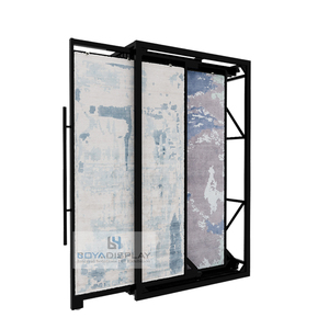 Expositor deslizante personalizado para alfombras, mantas de tela, tapices y baldosas cerámicas, con capacidad para tres unidades, para sala de exposiciones - Product Image 2