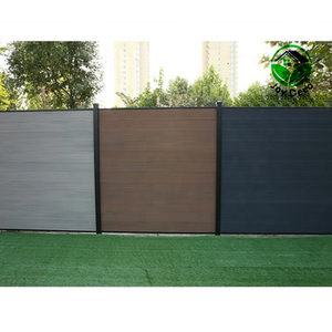 Ngoài trời sự riêng tư hàng rào Panels WPC Gỗ nhựa <span class=keywords><strong>composite</strong></span> dập nổi an ninh tạm thời hàng rào tre kim loại PVC nhôm 3D trellis - Product Image 1