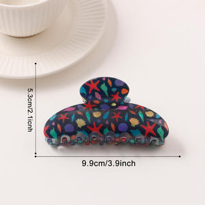 กิ๊บติดผมรูปสัตว์ทะเลฤดูร้อน กิ๊บหนีบผมรูปดาวทะเลหลากสีสัน กิ๊บอะคริลิกรูปเปลือกหอย กิ๊บหนีบผมรูปกล้วยสำหรับผู้หญิง เครื่องประดับผมสำหรับวันหยุด - Product Image 6