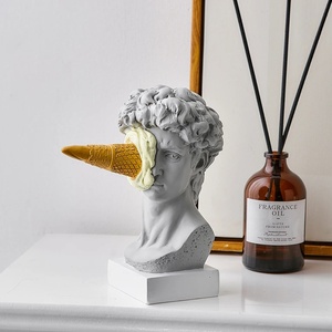 Moderno ufficio nordico libreria decorazione decorazione decorativa decorazione per la casa scultura statua <span class=keywords><strong>David</strong></span> gelato per la decorazione di arte del Desktop - Product Image 3