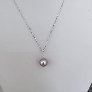 Collier pendentif en perles d'eau douce vertes de 3-4 mm pour femmes Zhuji, plaqué or 14 carats, perle blanche naturelle pour chaîne de cou Xiaomi - Product Image 3