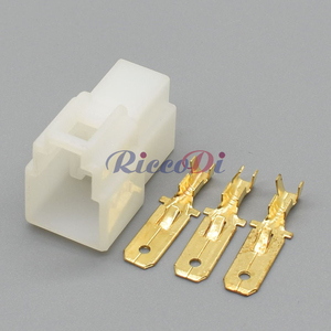 Connecteur <span class=keywords><strong>Électrique</strong></span> Automobile 6,3 mm 3 Broches en Laiton DJ7031-6.3-11/21 – Kits de Bornes de Câble pour Moto, Vélo <span class=keywords><strong>Électrique</strong></span> et <span class=keywords><strong>Voiture</strong></span> - Product Image 2