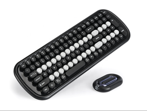 Nuevo Diseño 2026 para Alipress, Teclado y Ratón Inalámbricos 2.4G con Teclas Retro, Combo en Oferta para Computadoras Portátiles y <span class=keywords><strong>de</strong></span> <span class=keywords><strong>Escritorio</strong></span> para Chicas - Product Image 1