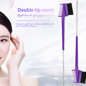 Brosse à sourcils double face en nylon à poils doux avec logo personnalisé, 3-en-1, pour contrôle des bords, résistante à l'eau - Product Image 4
