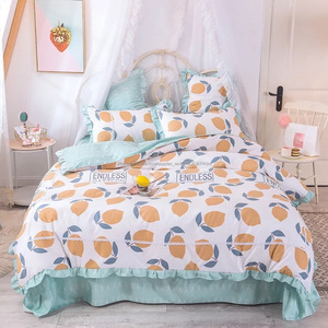 Channel lace bedding set duvet cover 100% cotton bedding - Product Image 6