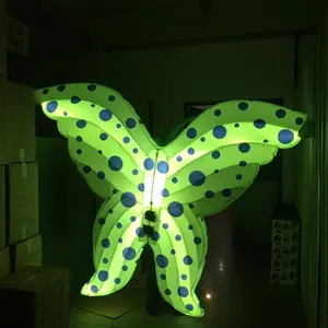 Fantasia inflável de asas de borboleta para meninas, cor LED iluminada para Halloween, bom preço, ideal para adultos