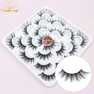 Abestyue 3d Anime10pair rosa custodia finti consigli Naturels Vegan arricciatura striscia ciglia Sztuczne Rzesy <span class=keywords><strong>Ipek</strong></span> Kirpik all'ingrosso - Product Image 1