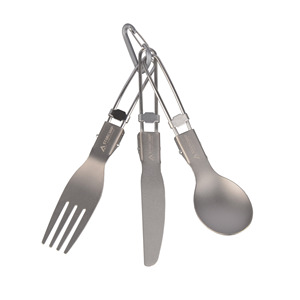 Ensemble de couverts en titane STARCAMP pour le camping en plein air, la survie, la <span class=keywords><strong>randonnée</strong></span>, fourchette, cuillère, couteau, <span class=keywords><strong>kit</strong></span> de vaisselle de <span class=keywords><strong>cuisine</strong></span> - Product Image 3