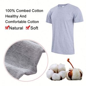 Design 100% Cotton 200gsm Classic Vintage Customized Logo Low MOQ Blank Crewneck Unisex <b>Shirt</b> Summer Breathable Soft T-<b>shirt</b> - Product Image 5
