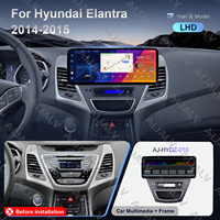 Écran tactile 12,3 pouces avec kit d'installation complet pour tableau de bord de console centrale de voiture HYUNDAI Elantra 2012-2013 LHD, noir mat – Vente chaude