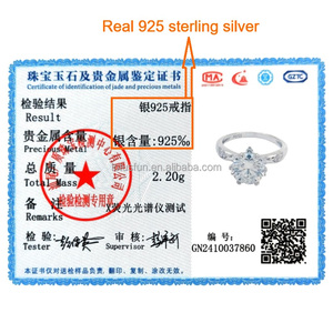 Joyería de lujo <span class=keywords><strong>Big</strong></span> Solitaire 2ct 8mm D Color VVS1 Moissanite Gemstone Anillos de compromiso Plata de Ley 925 para mujeres Boda - Product Image 6