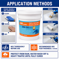 Revêtement de toiture en silicone 100% DM avec garantie de 30 ans, membrane d'étanchéité liquide de qualité professionnelle, fourniture en gros d'usine