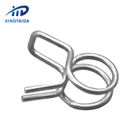Collier de serrage à ressort double fil en acier 304 de haute qualité pour tuyau de carburant et tube en silicone, pinces à ressort de 5 mm