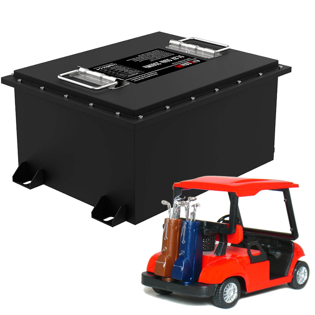 48V 50Ah LiFePO4 Battery 6000 Cycles Deep Discharge IP65 Protection Bluetooth APP Monitoring for  Electric Golf Cart