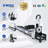 Mesin Pemotong Tabung Laser Serat CNC Presisi Tinggi G.WEIKE dengan Kontrol Cypcut, Motor Servo Yaskawa, dan Optimasi Pemotongan AI