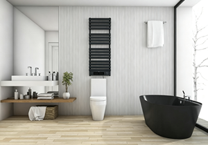 <span class=keywords><strong>Radiateur</strong></span> Électrique Plat de Luxe pour Serviettes <span class=keywords><strong>avec</strong></span> Chauffage <span class=keywords><strong>Intégré</strong></span> - Séchoir à Serviettes et Chauffage d'Appoint Économe en Énergie pour Salle de Bain - Product Image 6