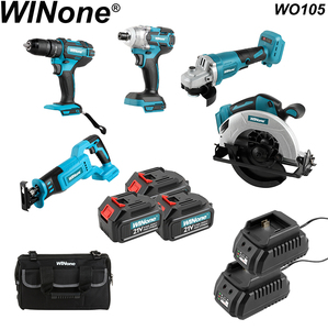 ชุดเครื่องมือไร้สายลิเธียมไอออน Winone 2022 คุณภาพสูงใหม่ ลดราคา 20v 12 ชิ้น ชุดคอมโบ 18V - Product Image 2