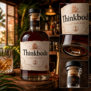 <span class=keywords><strong>Bottiglia</strong></span> <span class=keywords><strong>di</strong></span> Whisky Personalizzata da 750ml con Tappo a Vite, Etichetta <span class=keywords><strong>di</strong></span> Lusso Blu Navy, Scatola Premium in Cartone con Chiusura a Cerniera per Bourbon in Piccole Produzioni - Product Image 3