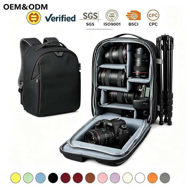 Large Capacity Lightweight Polyester Protective Camera Carrier DSLR Backpack Waterproof Anti-Theft Drone Bag for Outdoor