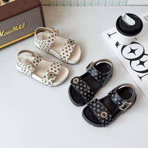 Летние унисекс-сандалии для малышей 2026 года в корейском стиле, модные, легкие, без застежек, из синтетической кожи, повседневные пляжные туфли - Product Image 1