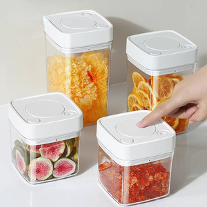 Recipientes de Plástico Herméticos <span class=keywords><strong>Vacare</strong></span> para Almacenamiento de Alimentos con Válvula de CO2 Unidireccional, Sellado al Vacío y Diseño con Indicador de Frescura para Bebidas - Product Image 4