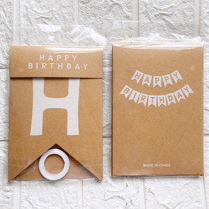 Bannière <span class=keywords><strong>Joyeux</strong></span> <span class=keywords><strong>Anniversaire</strong></span> en Papier Kraft, Bannières Suspendues pour Décoration Murale de Fête d'<span class=keywords><strong>Anniversaire</strong></span> - Product Image 3