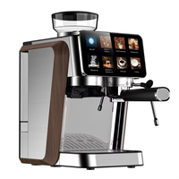 Cafetera Espresso Eléctrica Profesional de 20 Bares con Molinillo Incorporado, Pantalla Táctil Inteligente Programable y Vapor Ajustable