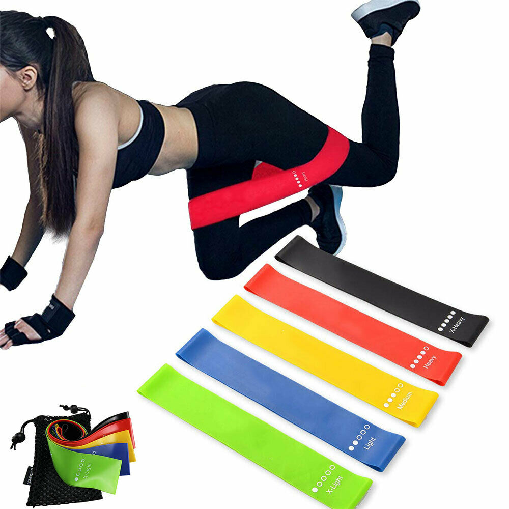 Низкий минимальный заказ, быстрая доставка, 100% латексная мини-лента для занятий фитнесом, йогой, пилатесами, латексная петля, оптовая продажа