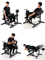 Machine commerciale d'étirement des jambes de musculation Entraîneur de jambes de gymnastique Galvanoplastie Prigs de jambe chargés Curl Banc extensible chaise romaine