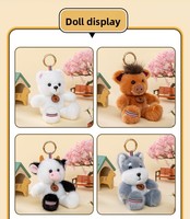 Série Mignonne Petites Amandes : Peluches Animaux Sauvages Ultra Douces en Coton PP, Porte-clés, Cadeau d'Anniversaire, Loutre, Koala, Jouets en Peluche