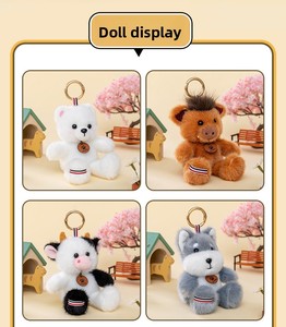 Lindo Peluche de Animales Salvajes de la Serie Little Peanut, Juguete de Peluche Súper Suave de Algodón PP, Llavero, Regalo de Cumpleaños, Juguetes de Peluche de Nutria <span class=keywords><strong>y</strong></span> Koala - Product Image 4