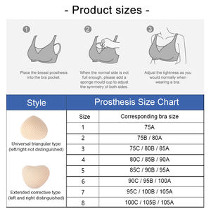 Xinxinmei OEM/ODM mastektomi kadınlar için meme protezi cepler sutyen üçgen şekli 180g yüksek kaliteli silikon meme formu - Product Image 6