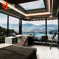 Maison préfabriquée de luxe 2025, capsule spatiale modulaire, maison intelligente avec salle de bain et cuisine
