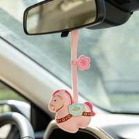 Diffuseur d'arômes en cuir PU en forme de cheval, longue durée, pour voiture et armoire, ornement suspendu, désodorisant d'intérieur automobile