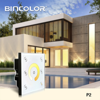 Contrôleur tactile mural LED Bincolor P2+T2 à température de couleur variable (CCT) blanc chaud et blanc froid