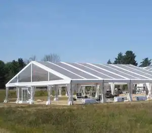 高品质透明聚氯乙烯婚礼帐篷500人活动派对帐篷带透明屋顶促销展览帐篷
