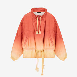 Giubbotto bomber invernale corto a vita alta con collo a risvolto Patchwork Color block in <span class=keywords><strong>finta</strong></span> <span class=keywords><strong>pelle</strong></span> - Product Image 2