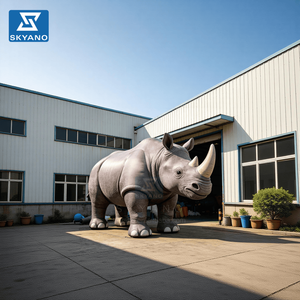 Sculpture géante gonflable de <span class=keywords><strong>rhinocéros</strong></span>, modèle d'art gonflable de <span class=keywords><strong>rhinocéros</strong></span> utilisé pour la décoration dans les activités des zoos - Product Image 4