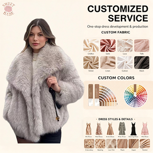 Manteau en fausse fourrure pour femme, veste ample et moelleuse à grand col, vêtement d'extérieur chaud et épais en fausse fourrure pour l'hiver - Product Image 1