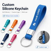 Porte-clés en silicone personnalisé avec logo, bracelet en spirale, support de clés mains libres, cadeau promotionnel d'entreprise en gros