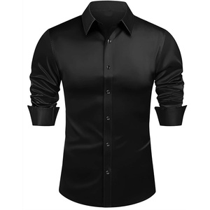 Chemises décontractées tactiques à manches longues pour hommes, haute qualité, élastiques, respirantes, 100 % coton, séchage rapide, satin anti-plis - Product Image 2