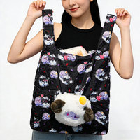 Porte-clés en peluche personnalisé promotionnel avec sac de courses pliable écologique réutilisable, breloque de sac en peluche douce en forme de mouton de dessin animé